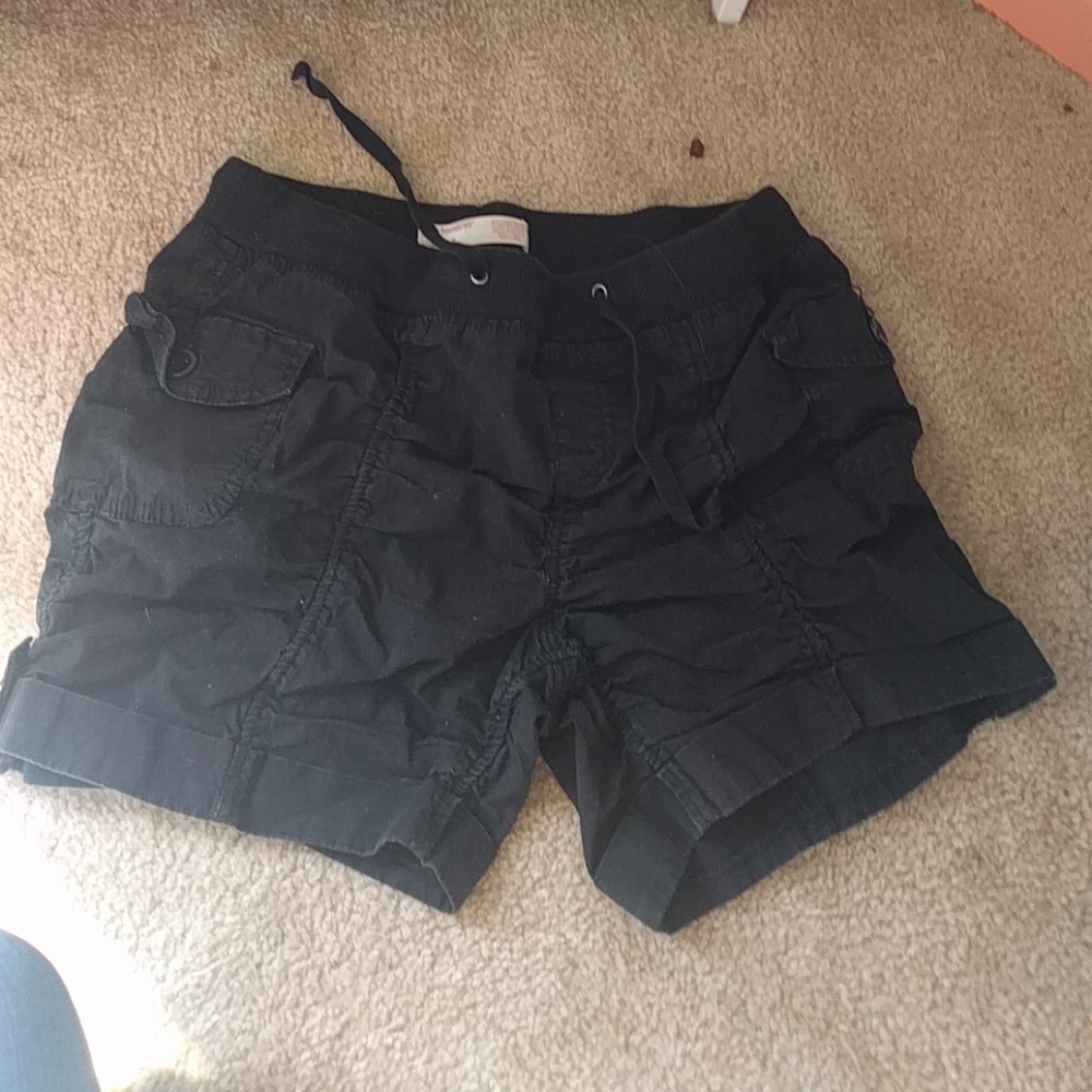 Black cargo shorts